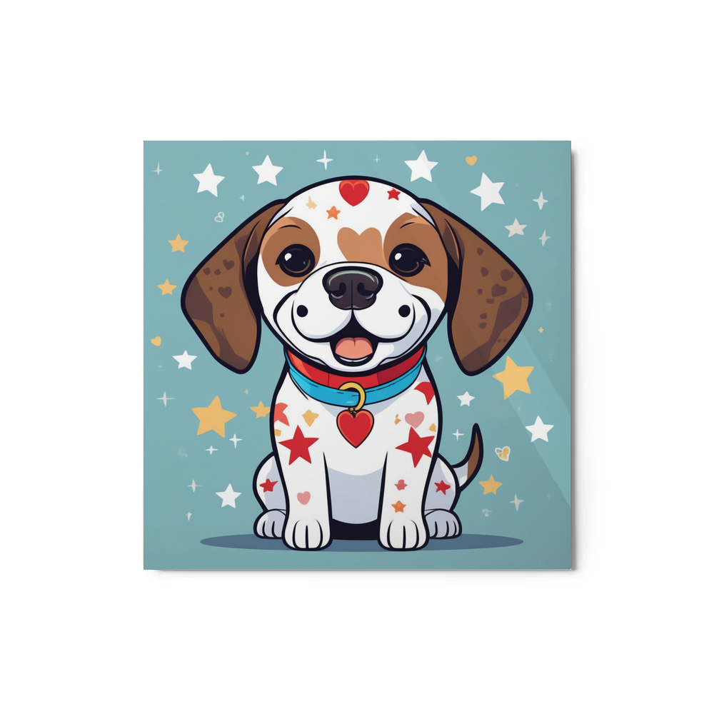 PugMug Custom Pointer Dog Metal Print