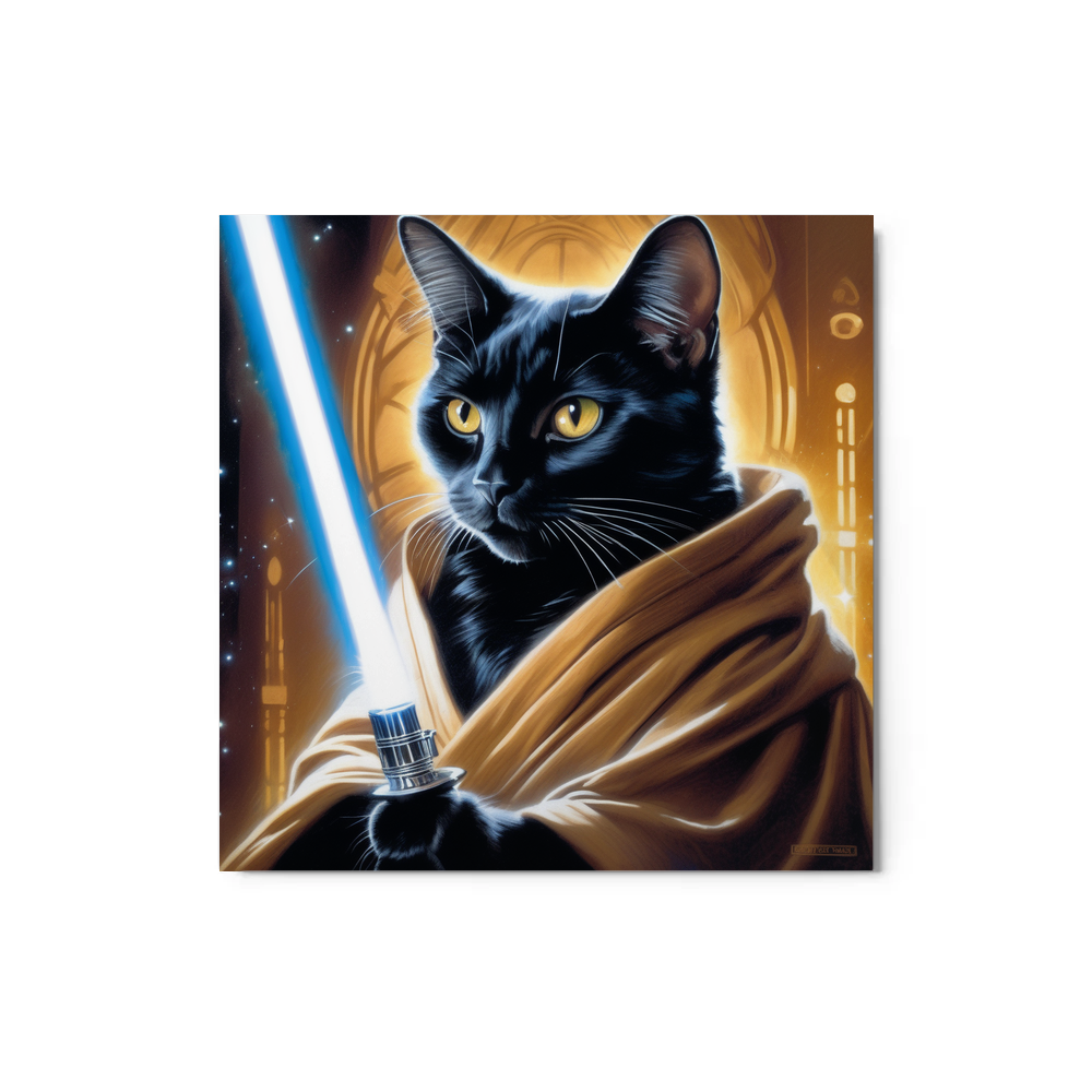 PugMug Custom Black Companion Cat Metal Print