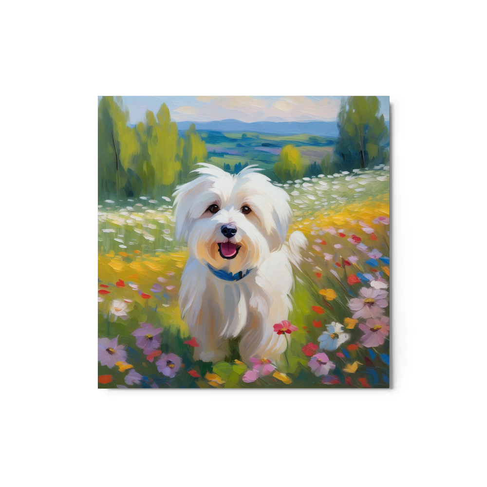 PugMug Custom White Havanese Dog Metal Print