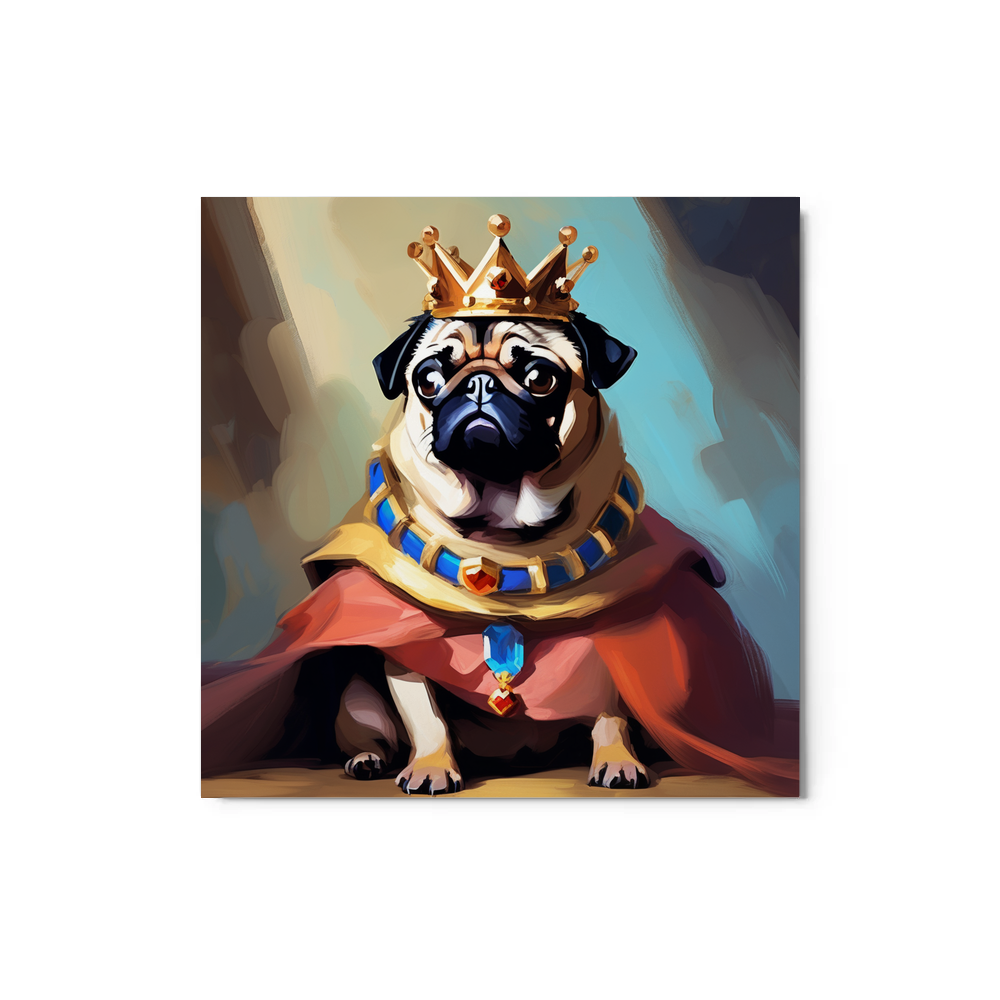 PugMug Custom Pug Metal Print