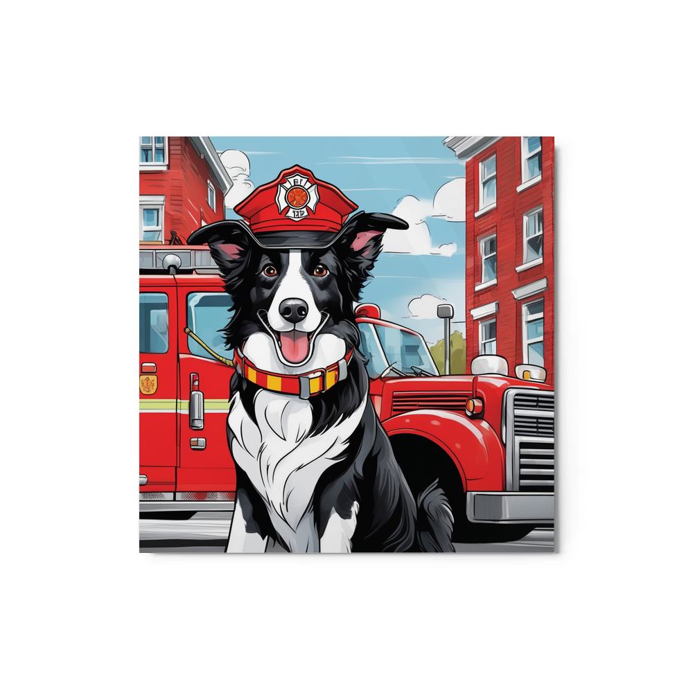 PugMug Custom Border Collie Metal Print