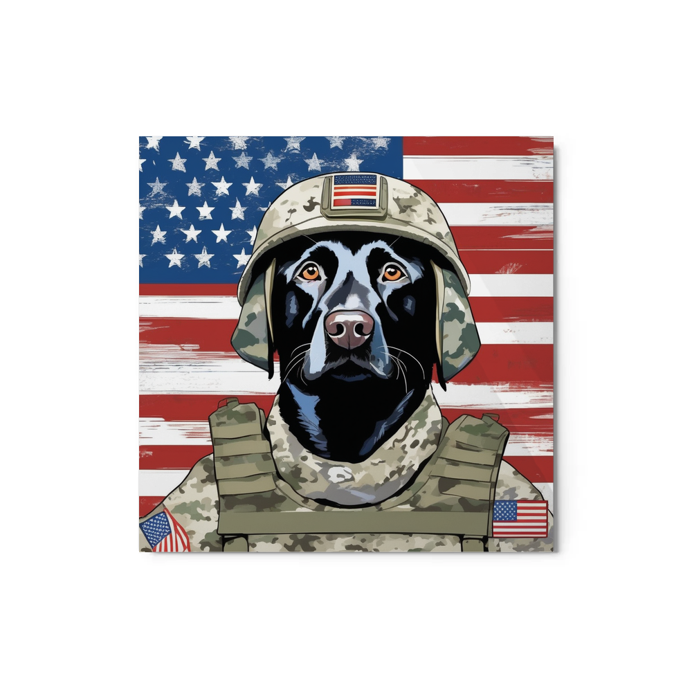 PugMug Custom Black Labrador Retriever Metal Print