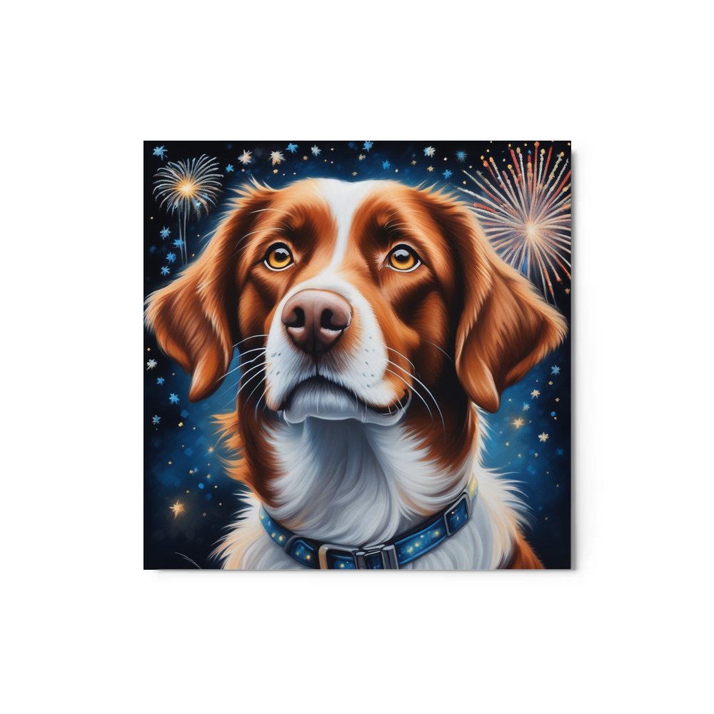 PugMug Custom Brittany Dog Metal Print