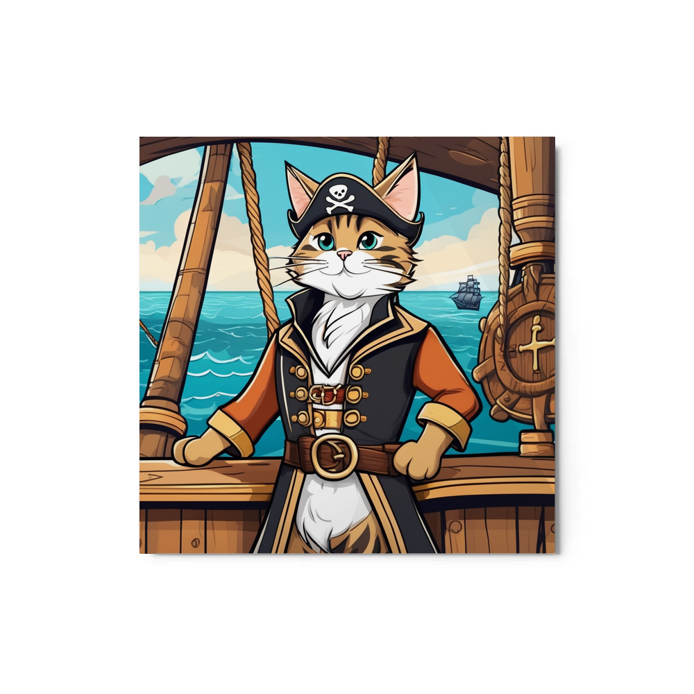 PugMug Custom Tabby Companion Cat Metal Print