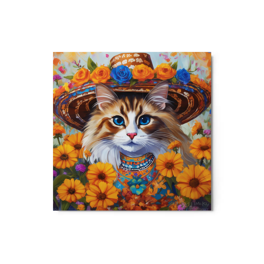 PugMug Custom Tabby Ragdoll Cat Metal Print