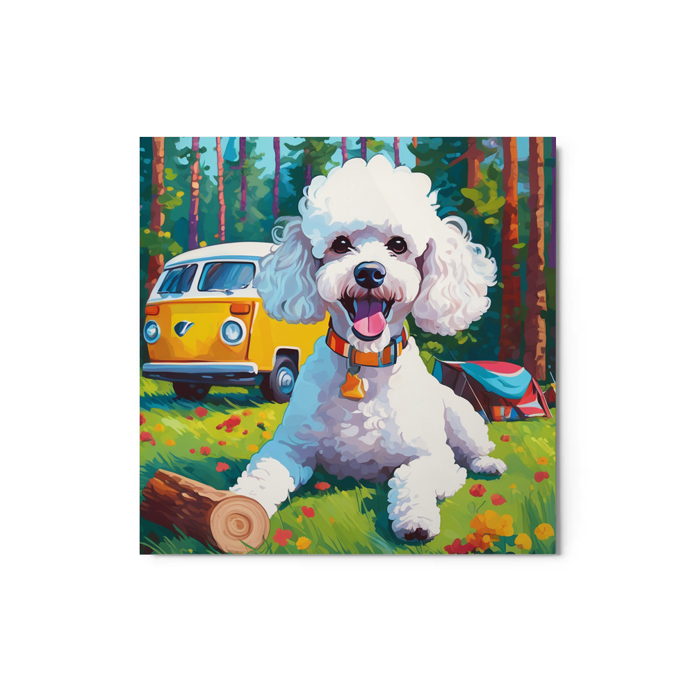 PugMug Custom White Poodle Metal Print