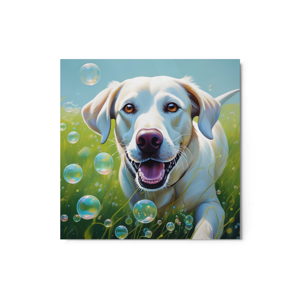PugMug Custom White Labrador Retriever Metal Print