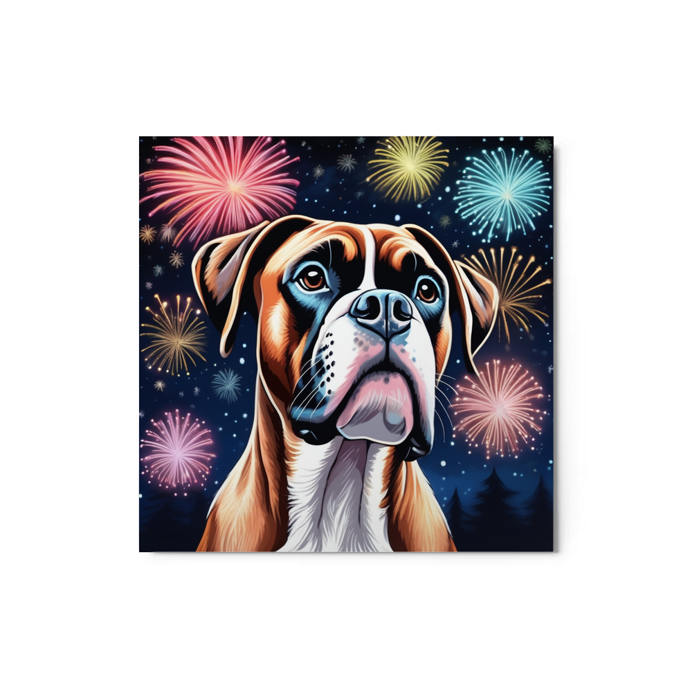 PugMug Custom Boxer Dog Metal Print