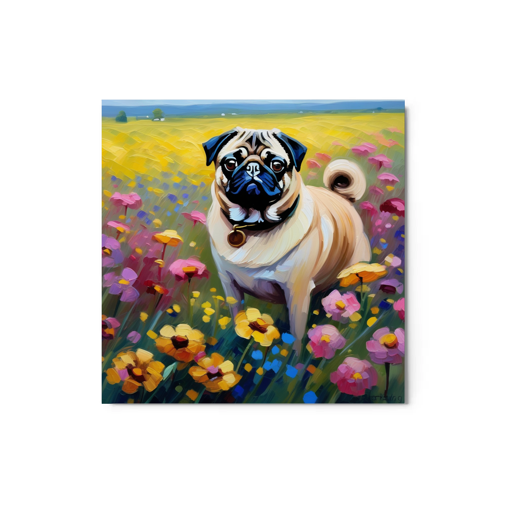 PugMug Custom Pug Metal Print