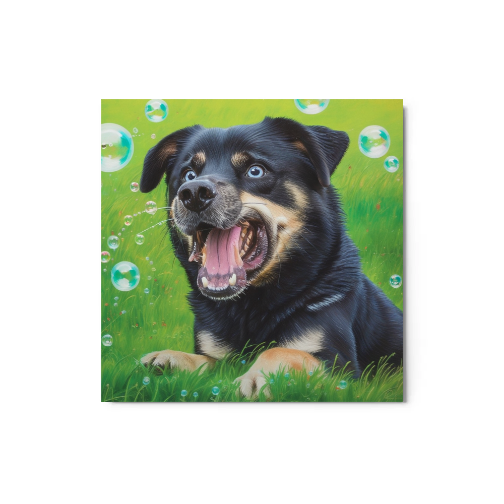 PugMug Custom Blue Metal Print