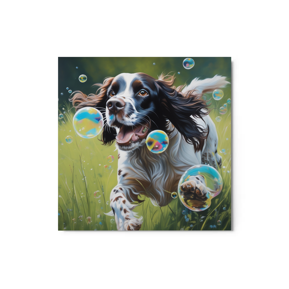 PugMug Custom English Springer Spaniel Metal Print