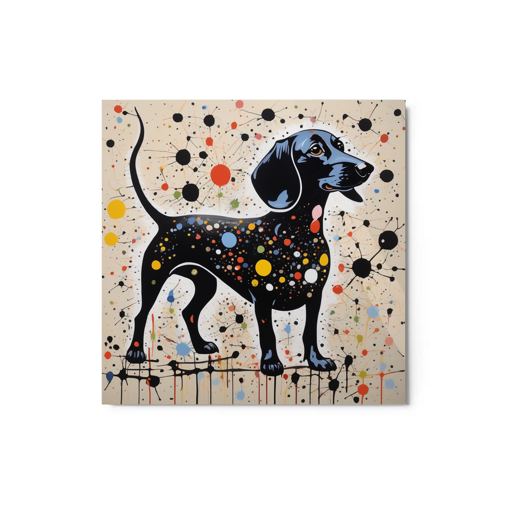 PugMug Custom Black Dachshund Metal Print