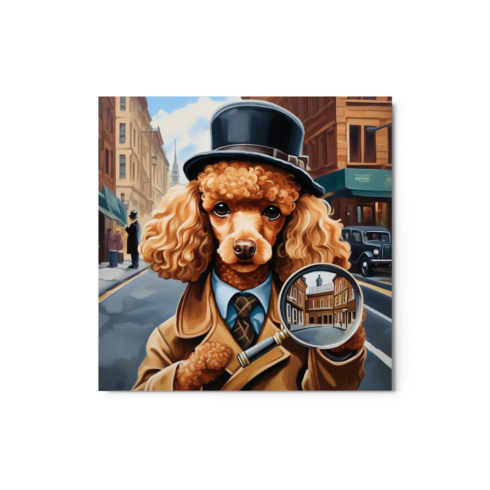 PugMug Custom Tan Poodle Metal Print
