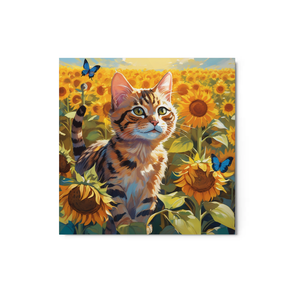 PugMug Custom Tabby Exotic Cat Metal Print