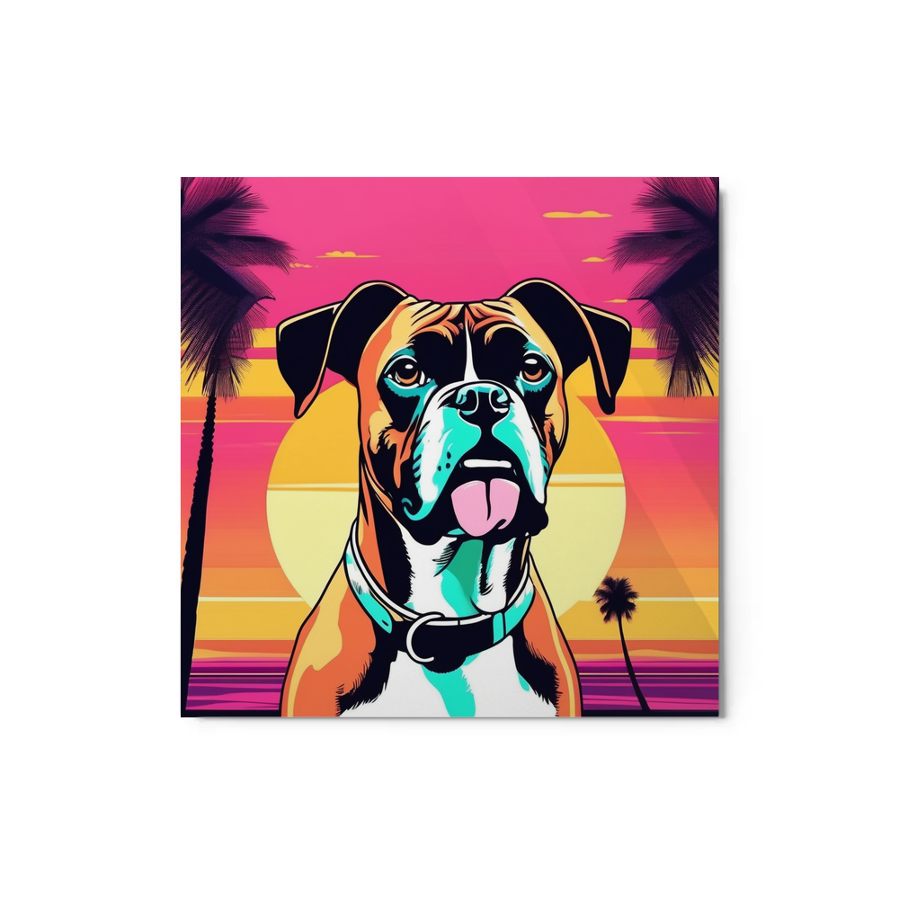 PugMug Custom Boxer Dog Metal Print