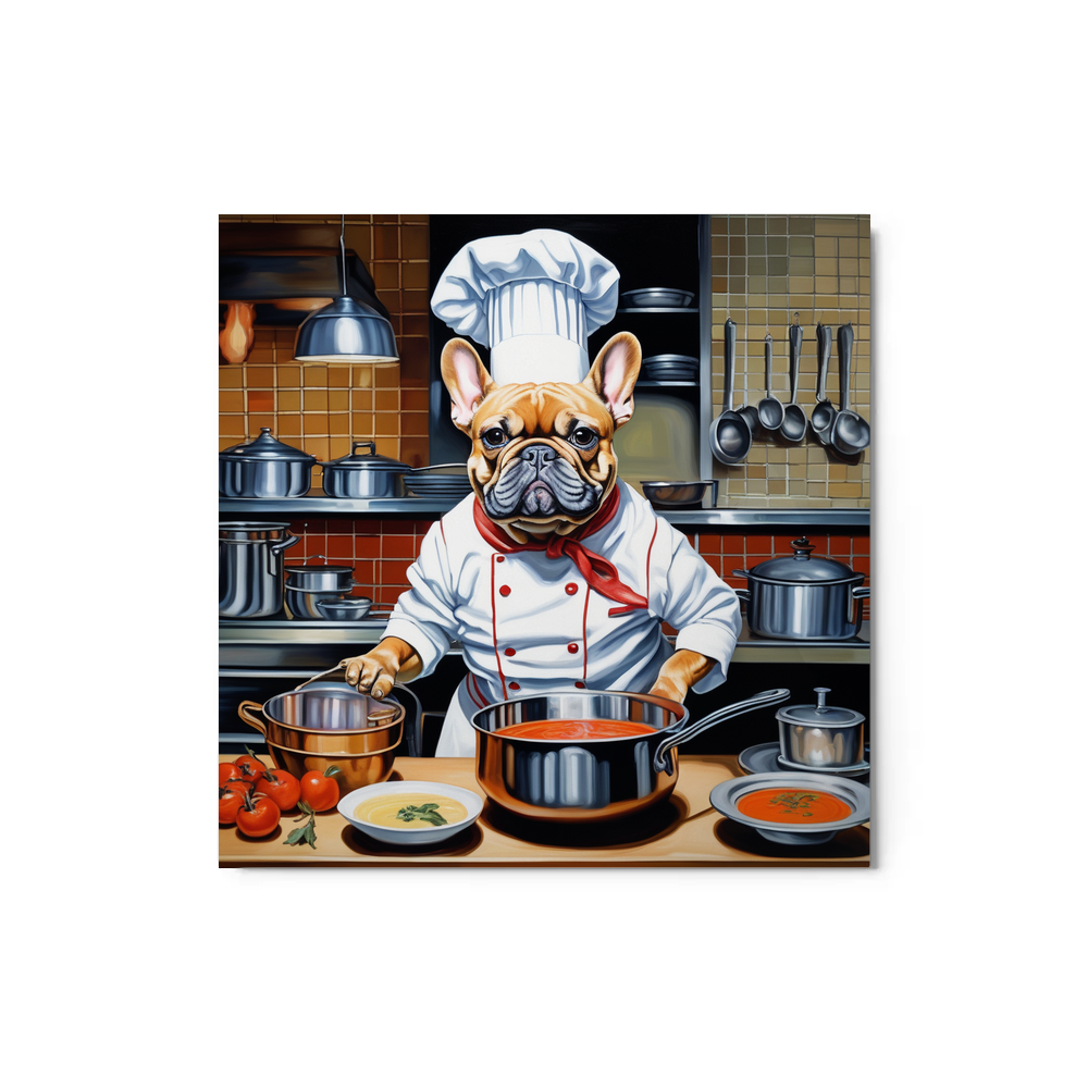 PugMug Custom Tan French Bulldog Metal Print