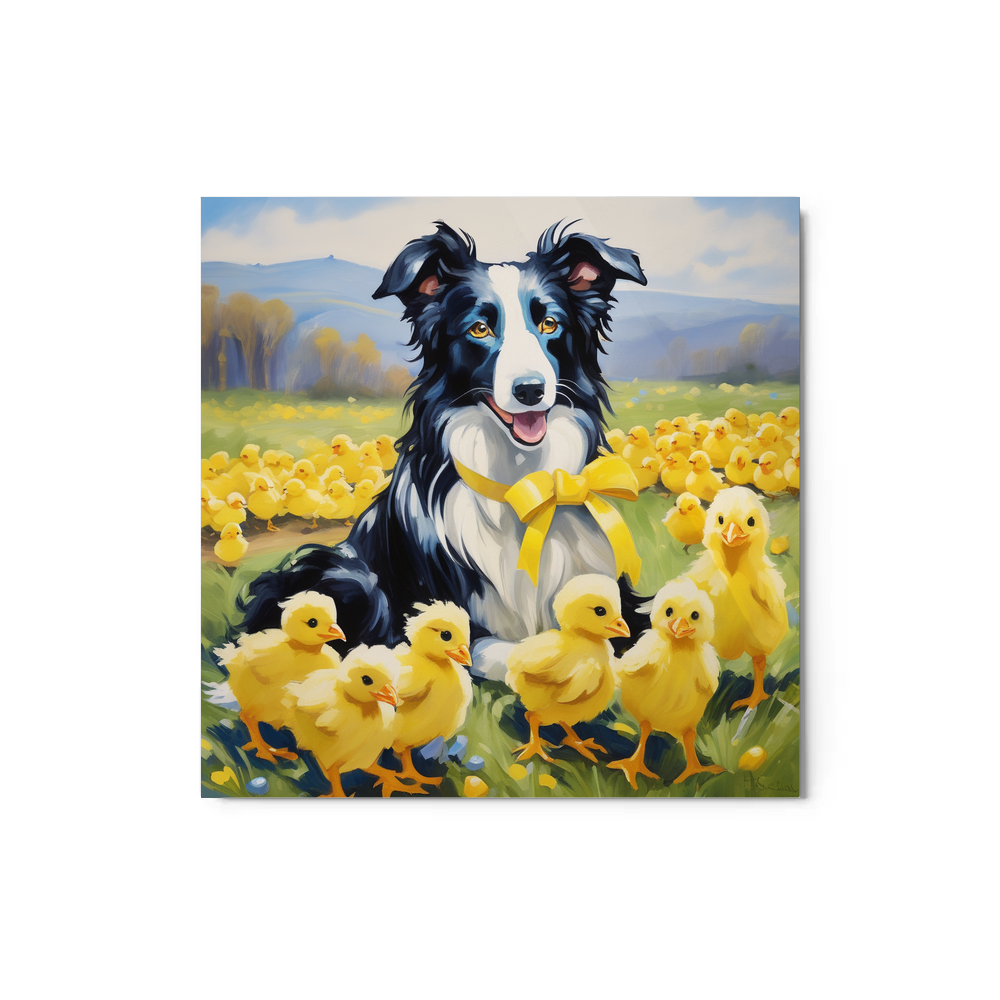 PugMug Custom Border Collie Metal Print