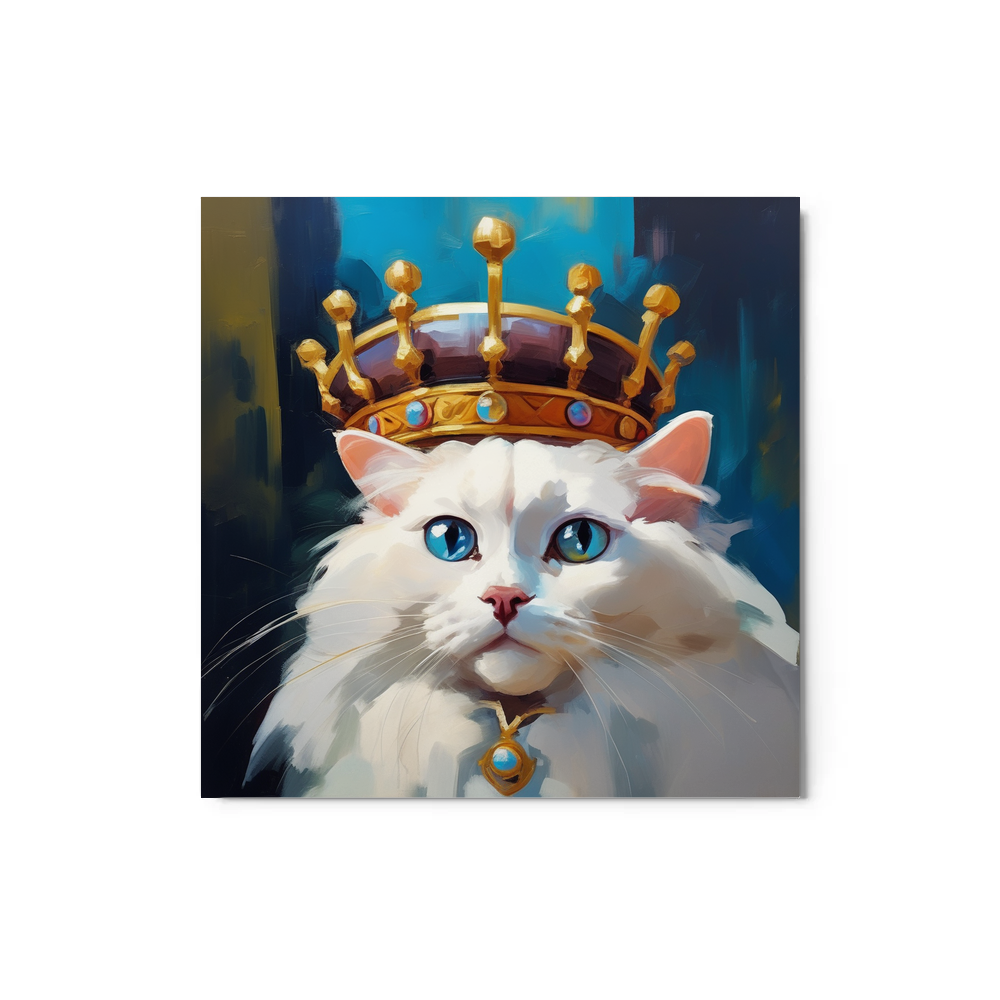 PugMug Custom White Ragdoll Cat Metal Print