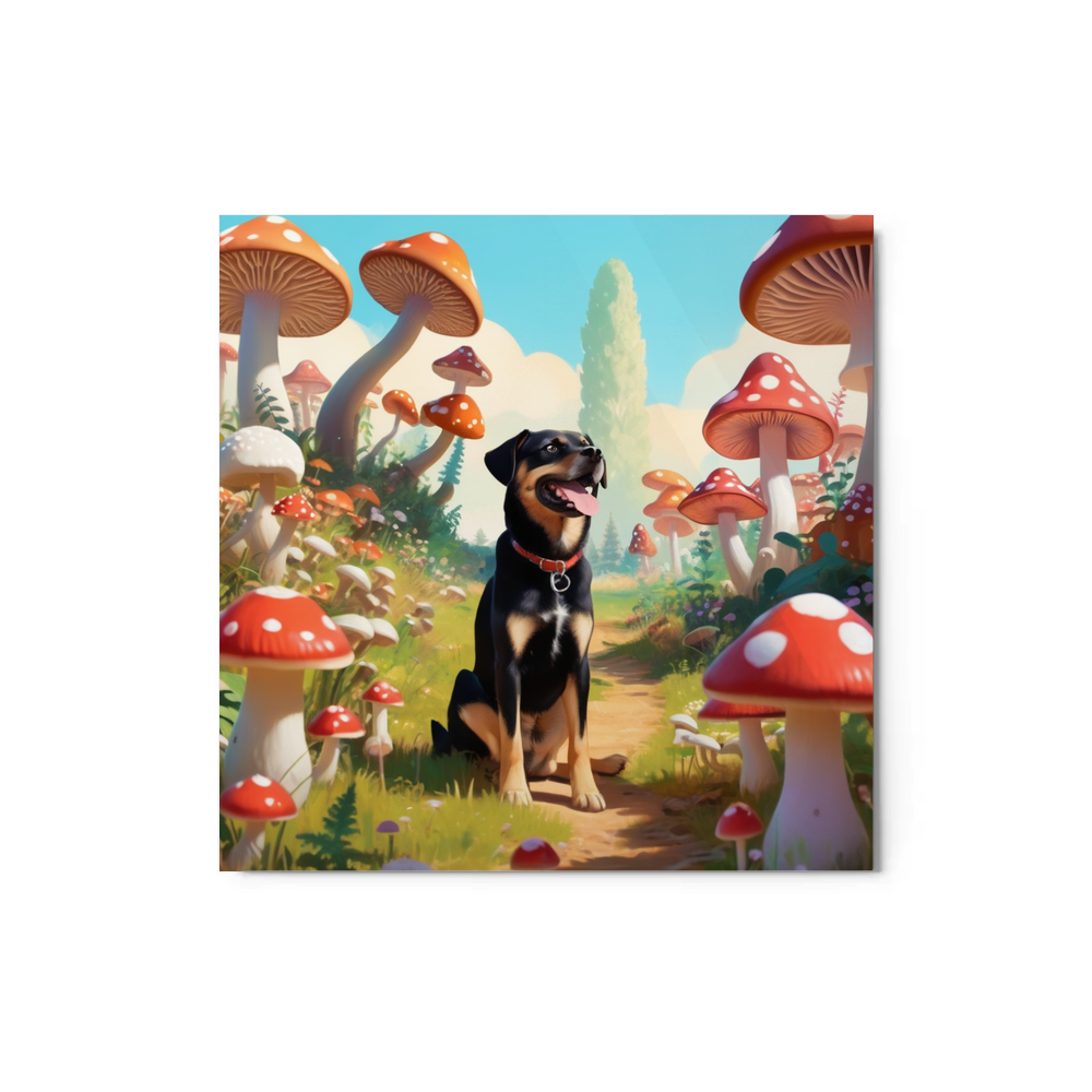 PugMug Custom Blue Metal Print