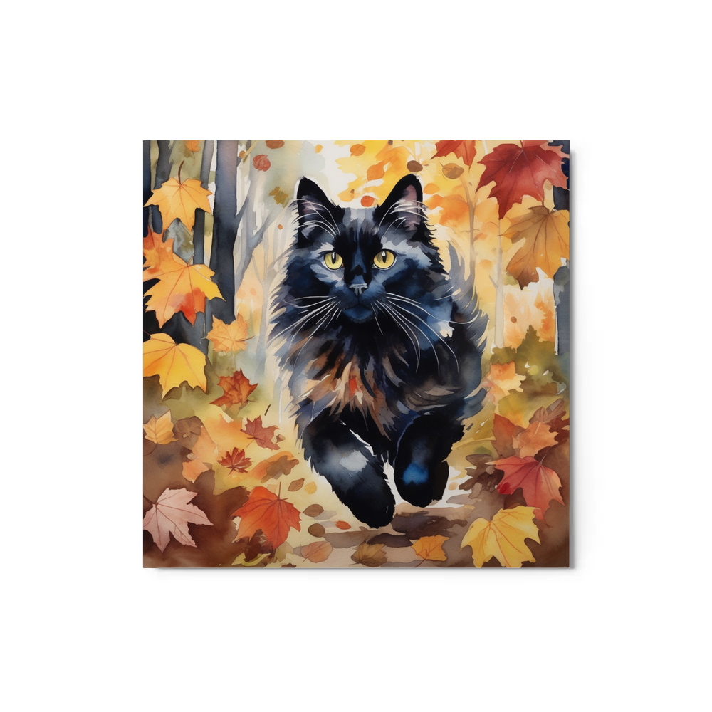 PugMug Custom Black Ragdoll Cat Metal Print
