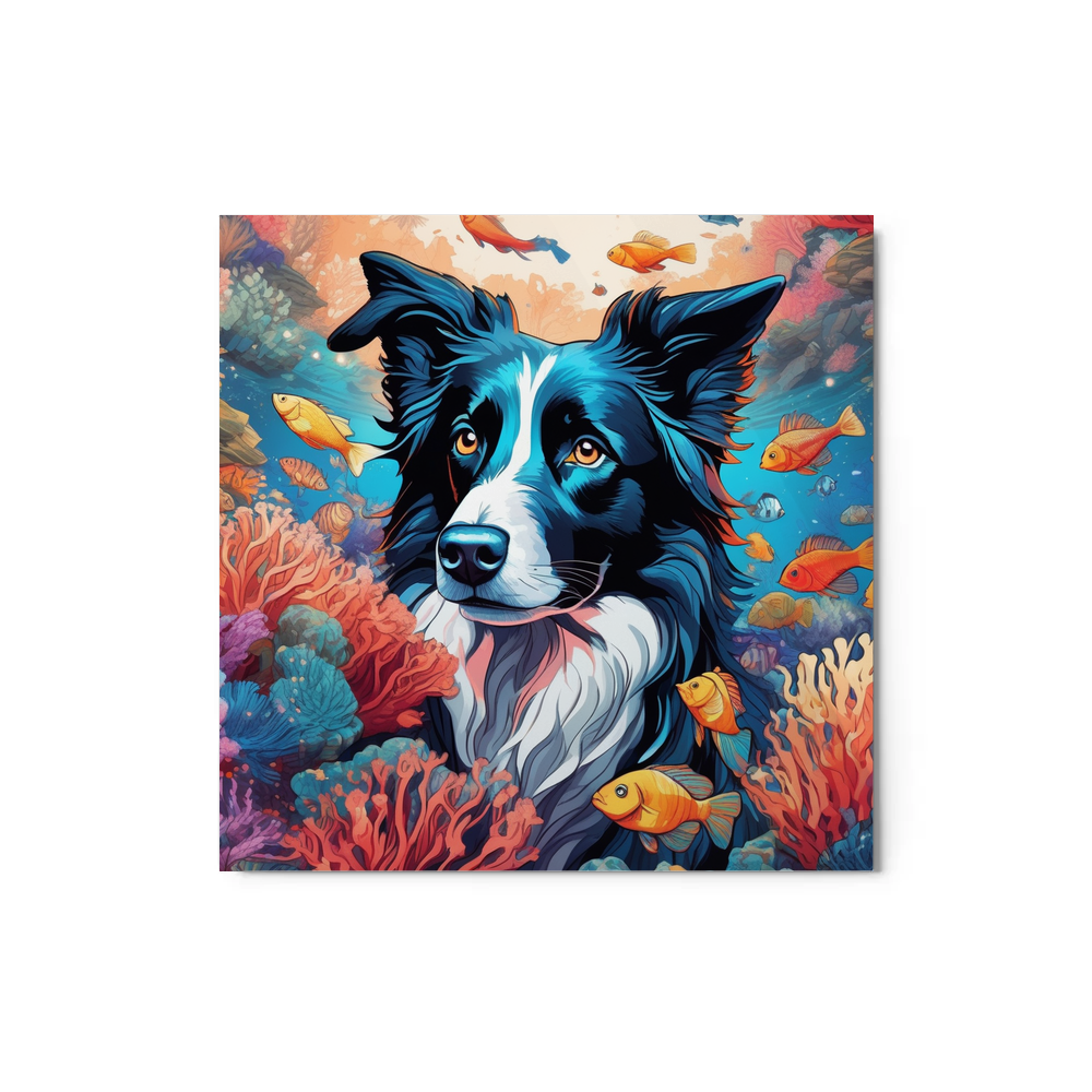 PugMug Custom Border Collie Metal Print