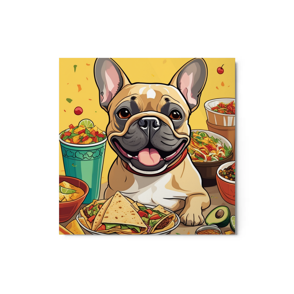PugMug Custom Tan French Bulldog Metal Print