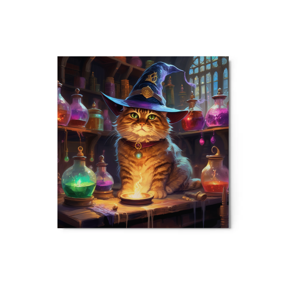 PugMug Custom Tabby Exotic Cat Metal Print