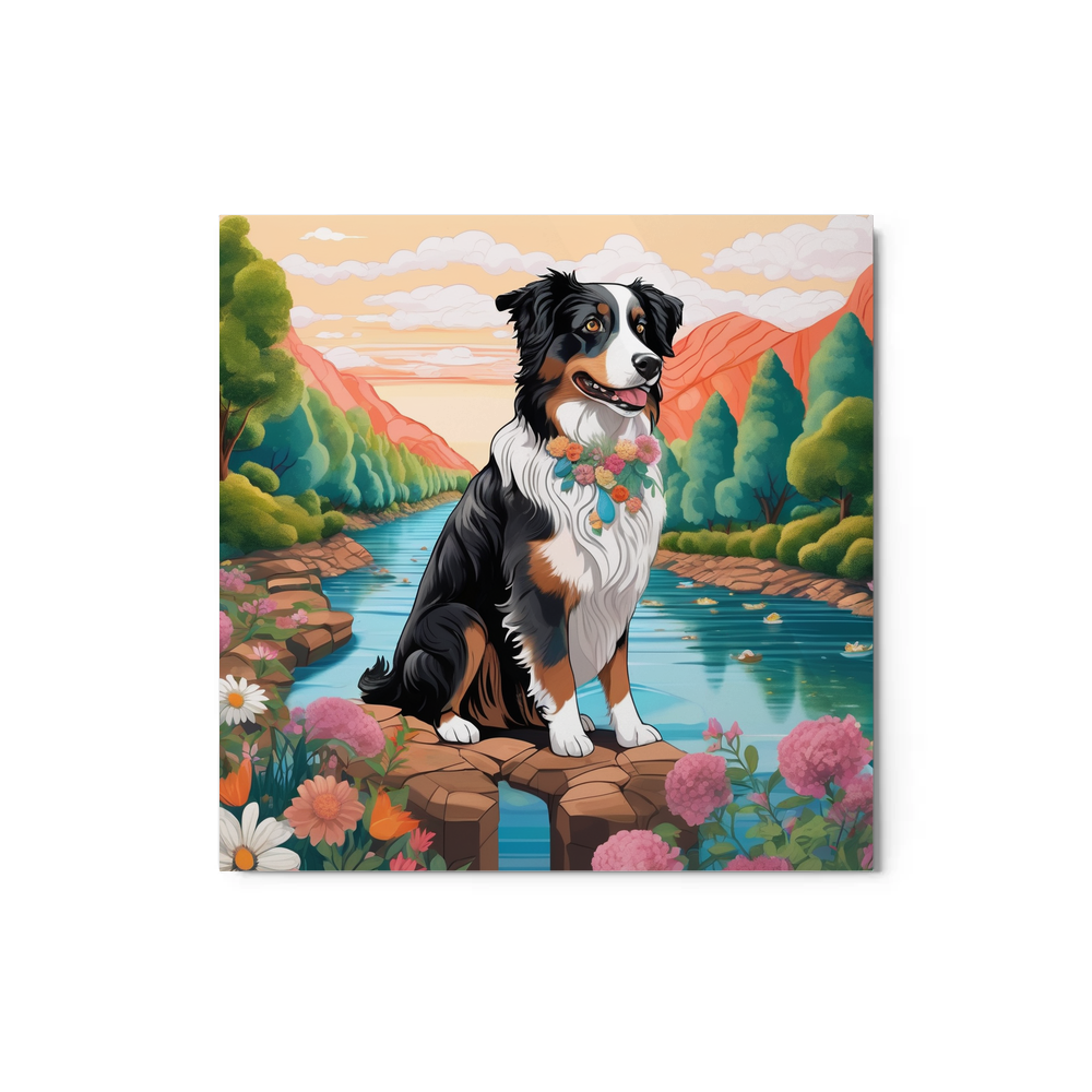PugMug Custom Australian Shepherd Dog Metal Print