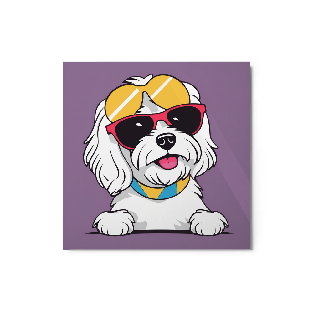 PugMug Custom White Havanese Dog Metal Print