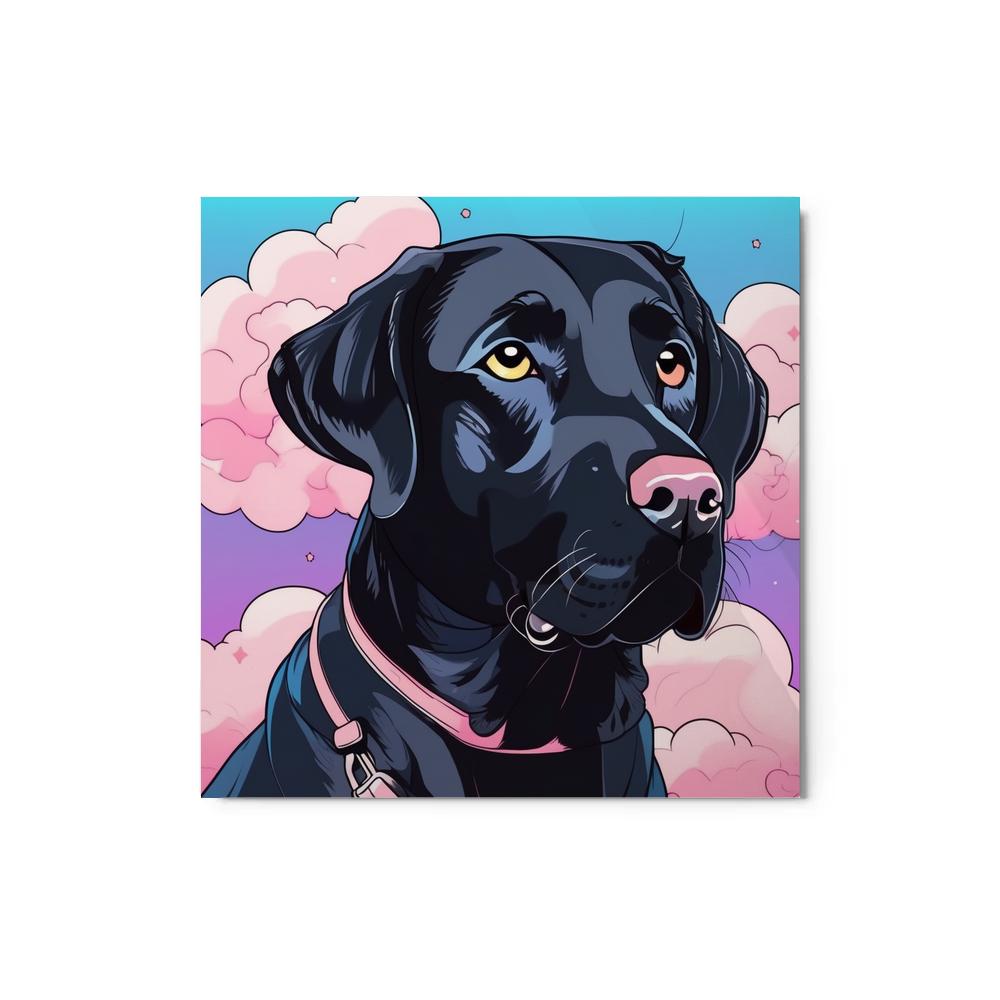 PugMug Custom Black Labrador Retriever Metal Print