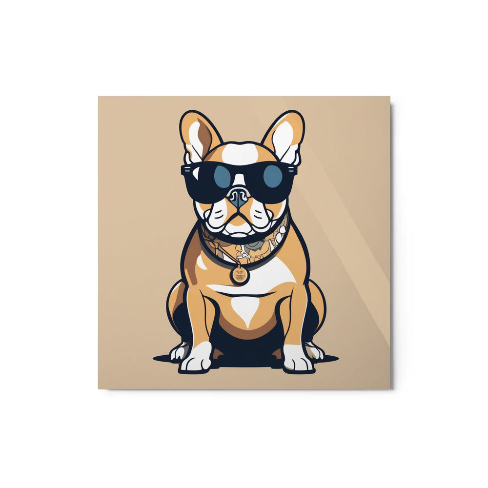 PugMug Custom Tan French Bulldog Metal Print