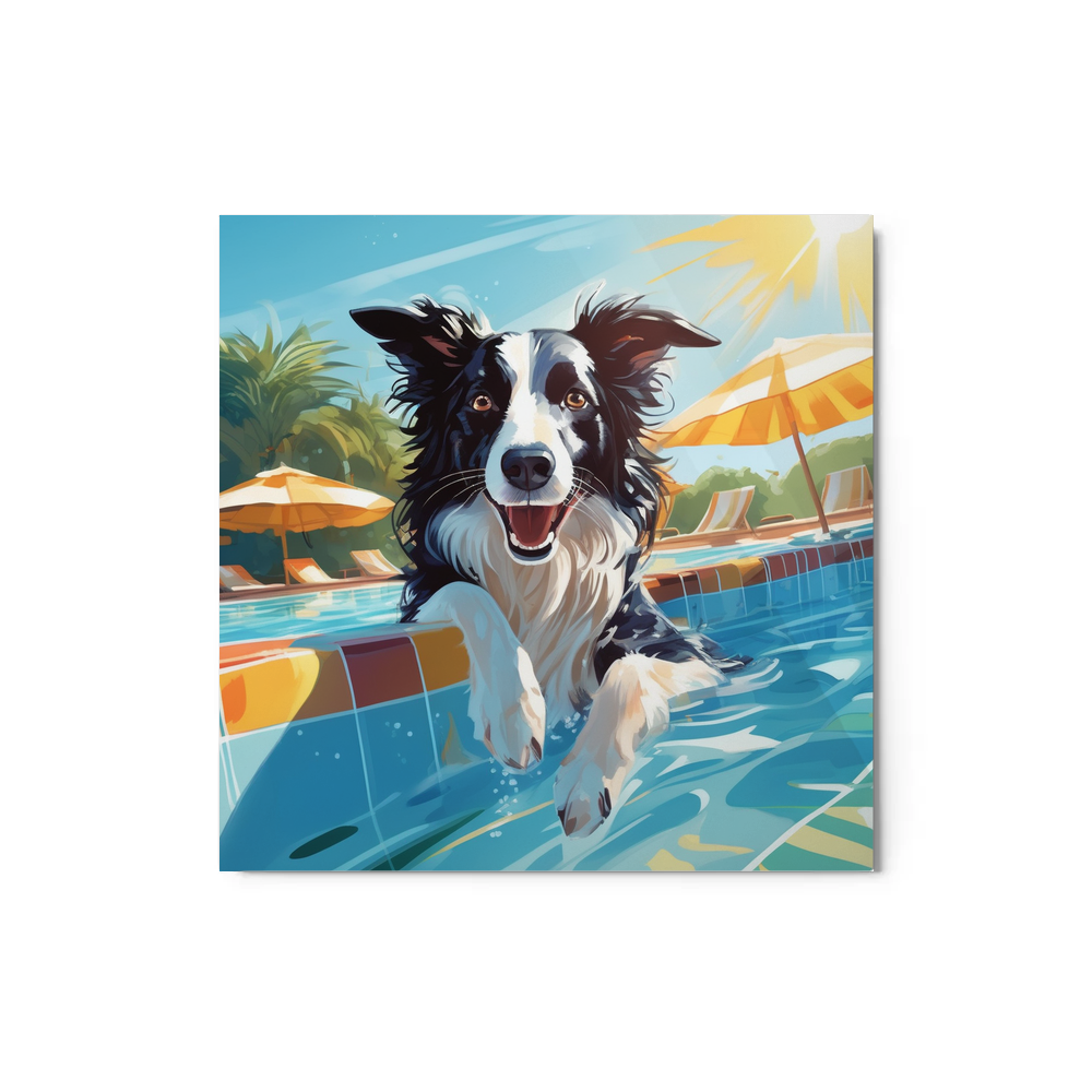 PugMug Custom Border Collie Metal Print