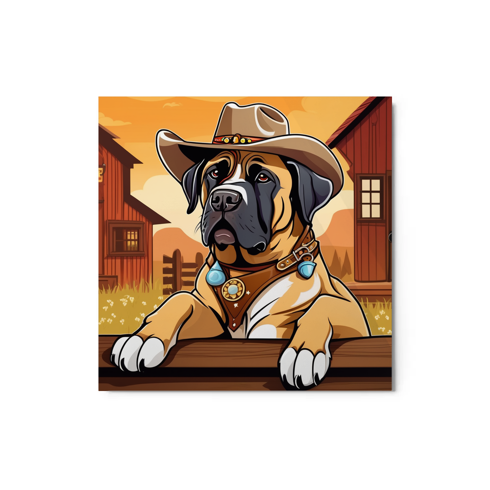 PugMug Custom Mastiff Metal Print