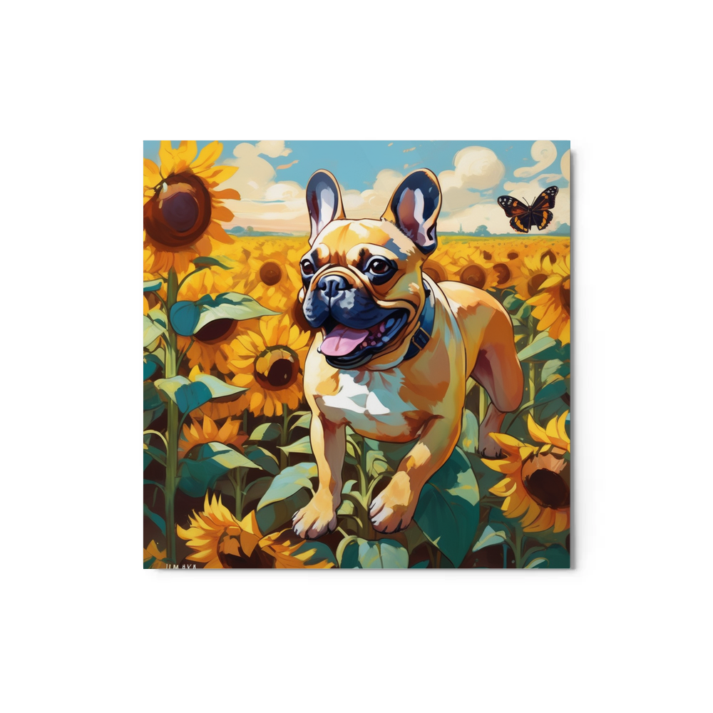 PugMug Custom Tan French Bulldog Metal Print