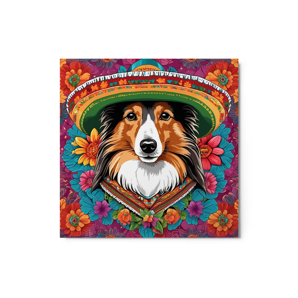 PugMug Custom Shetland Sheepdog Metal Print