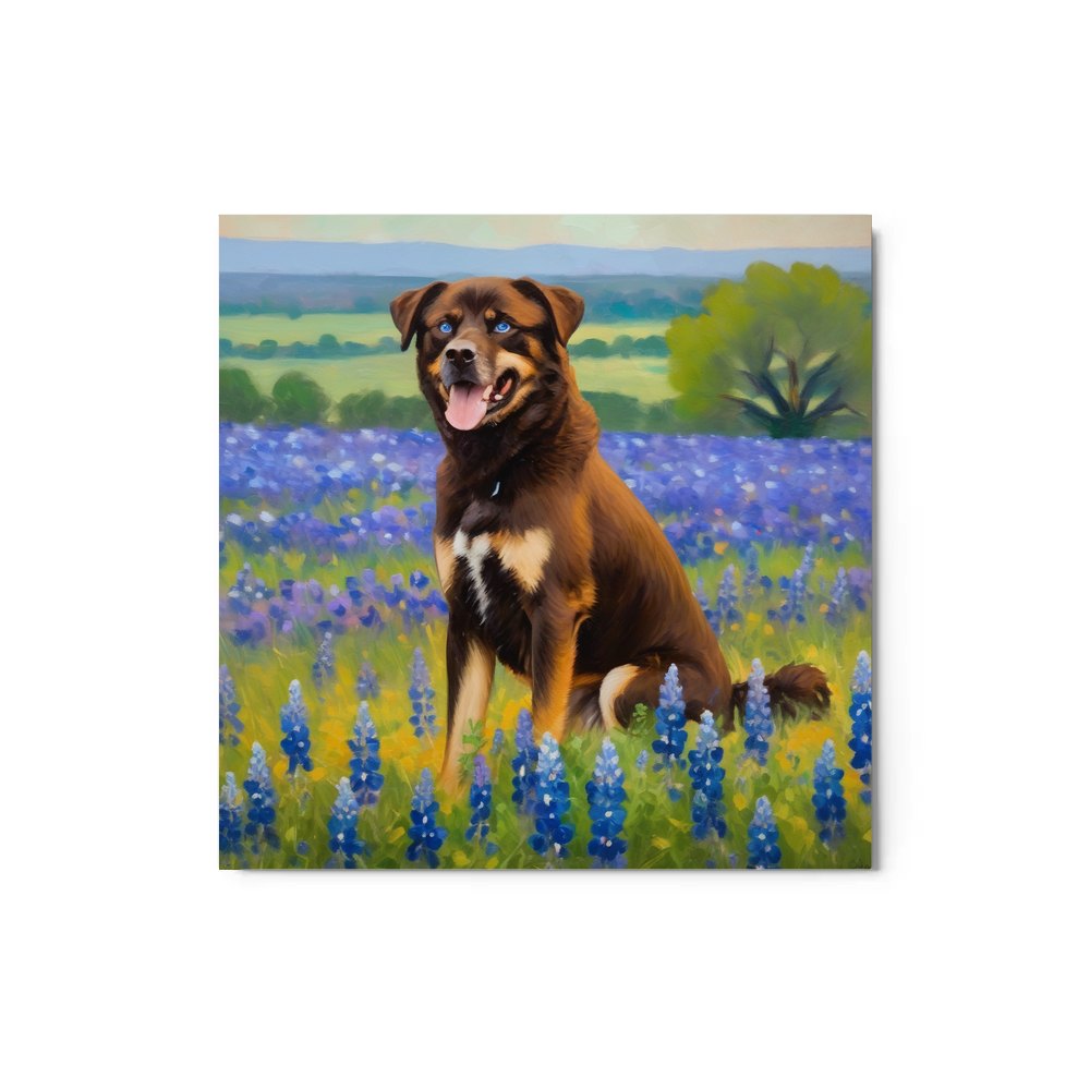 PugMug Custom Blue Metal Print