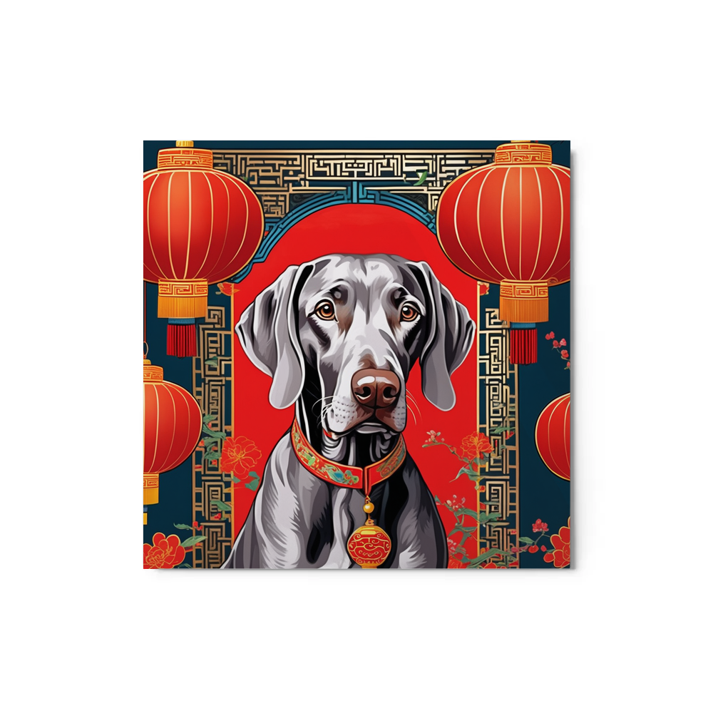 PugMug Custom Weimaraner Metal Print