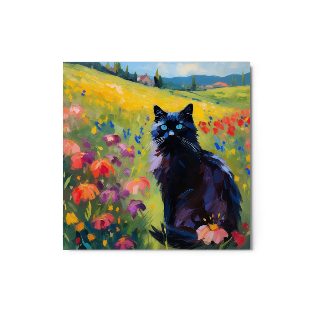 PugMug Custom Black Ragdoll Cat Metal Print