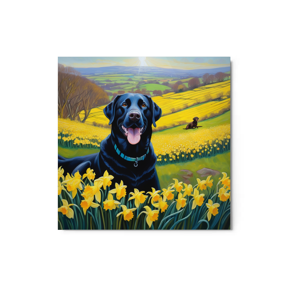 PugMug Custom Black Labrador Retriever Metal Print