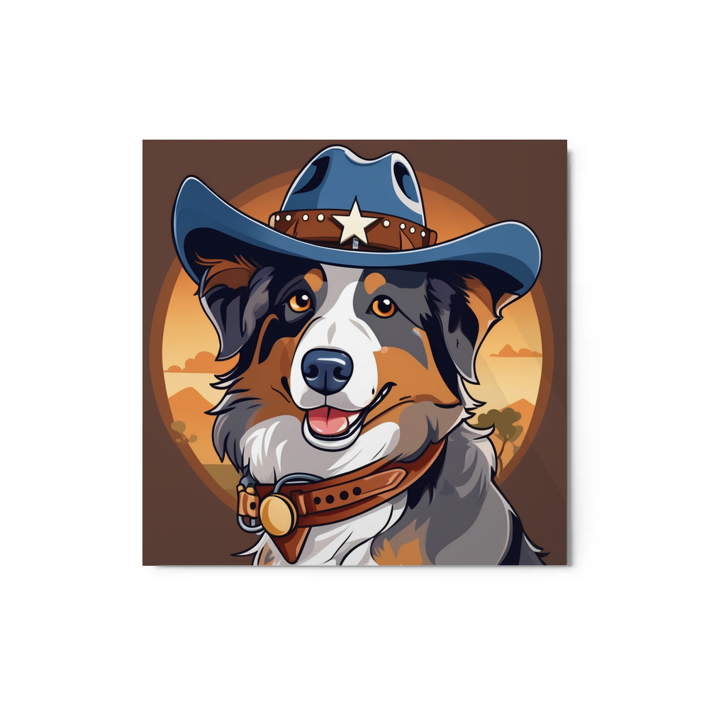 PugMug Custom Australian Shepherd Dog Metal Print