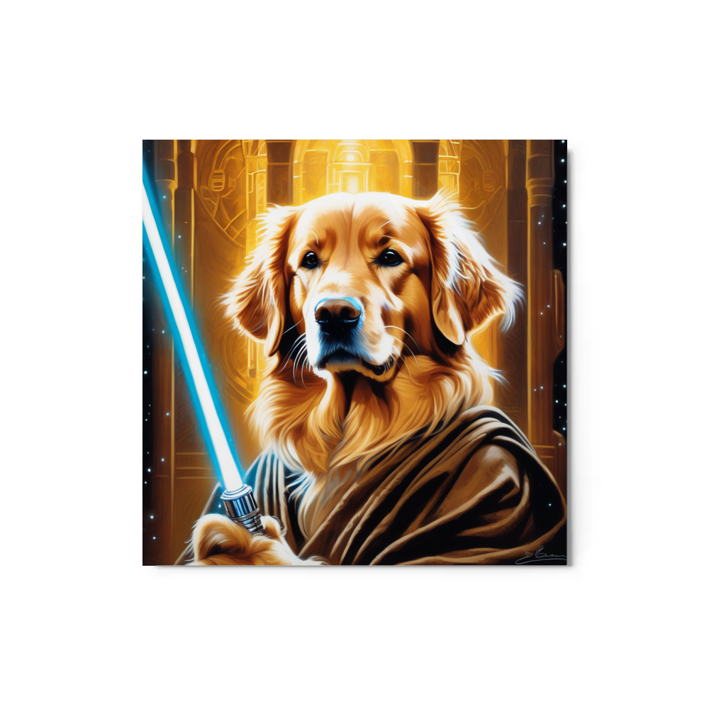 PugMug Custom Golden Retriever Metal Print