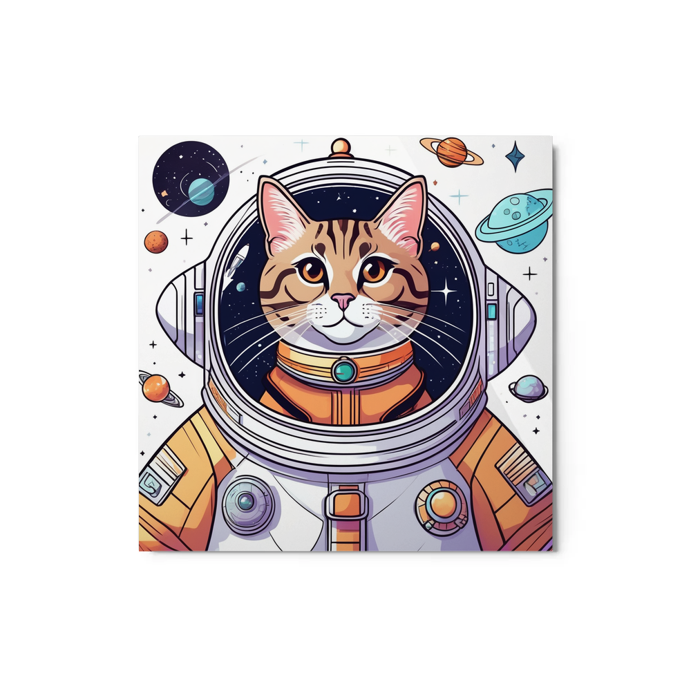 PugMug Custom Tabby Exotic Cat Metal Print