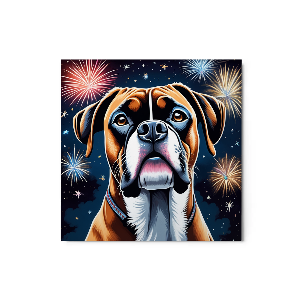 PugMug Custom Boxer Dog Metal Print