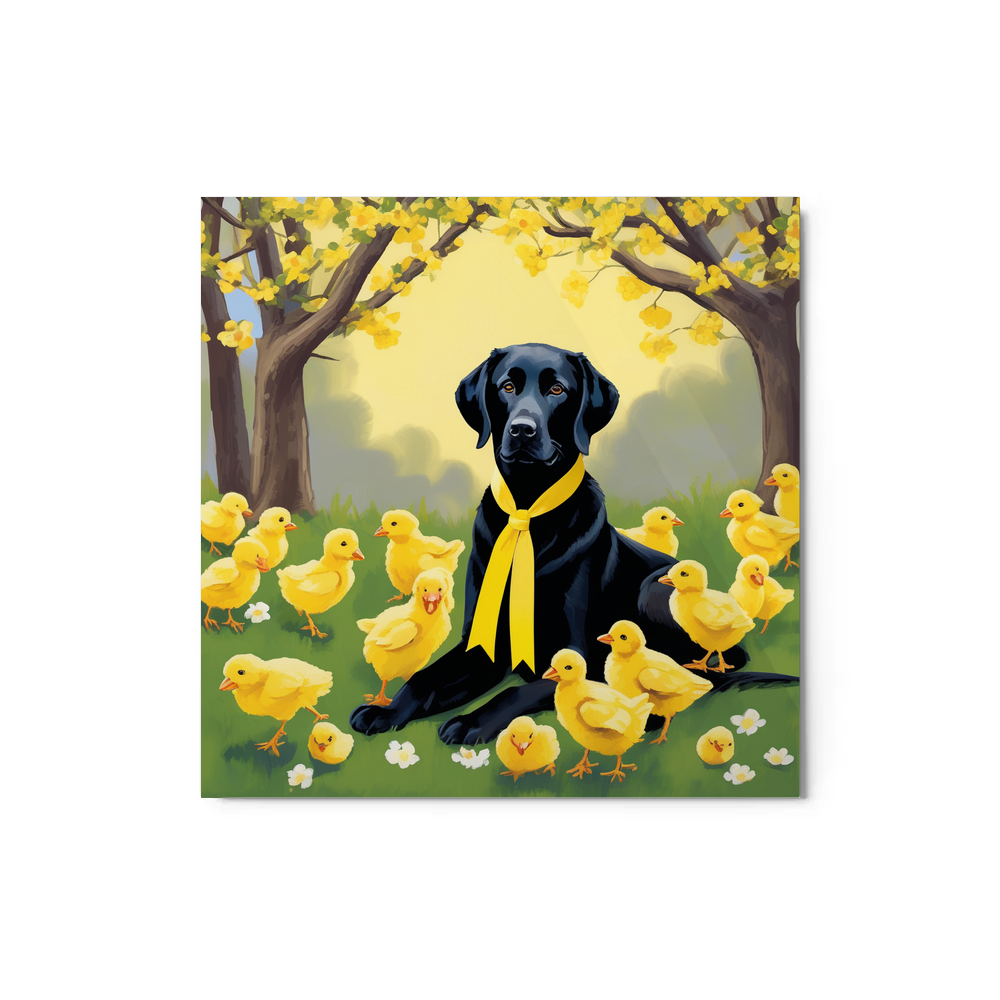 PugMug Custom Black Labrador Retriever Metal Print