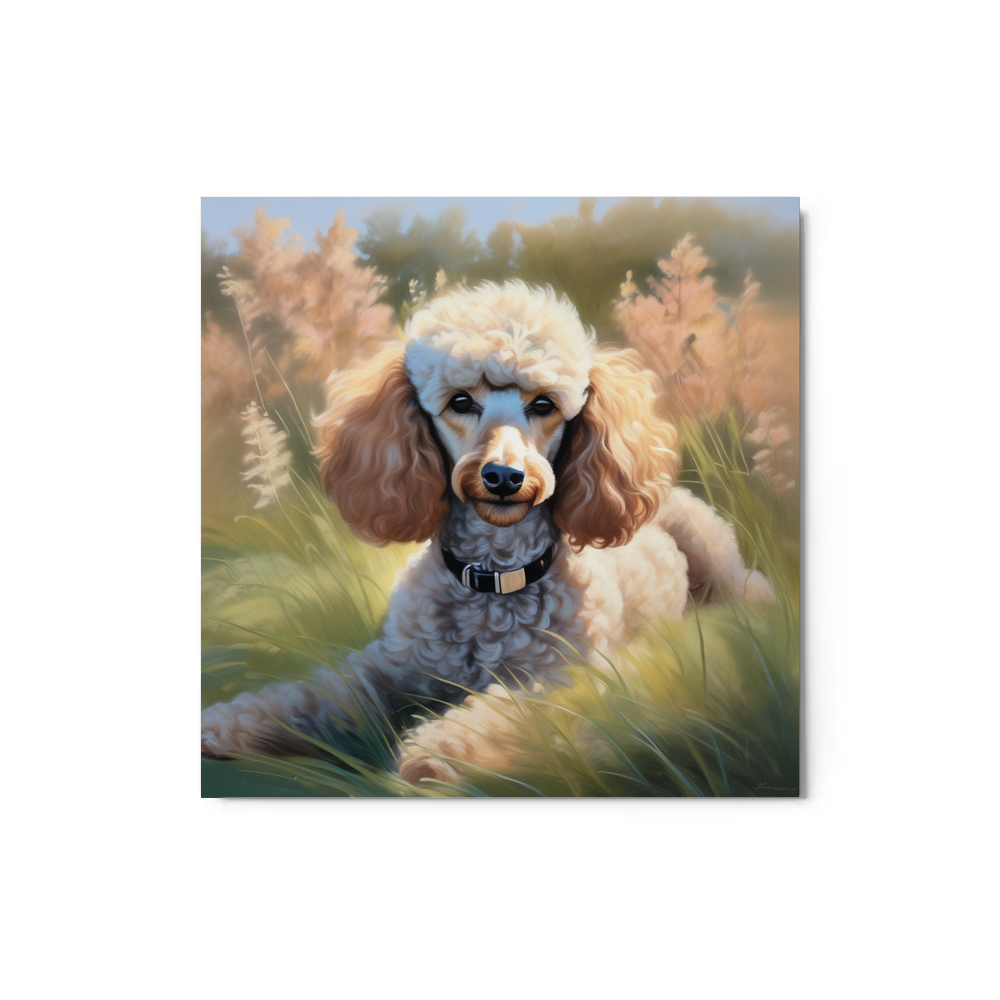 PugMug Custom Tan Poodle Metal Print