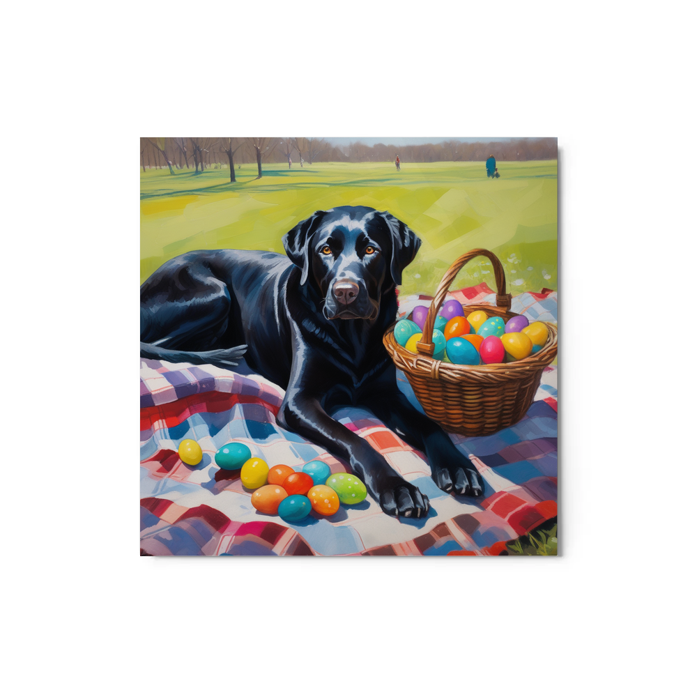 PugMug Custom Black Labrador Retriever Metal Print