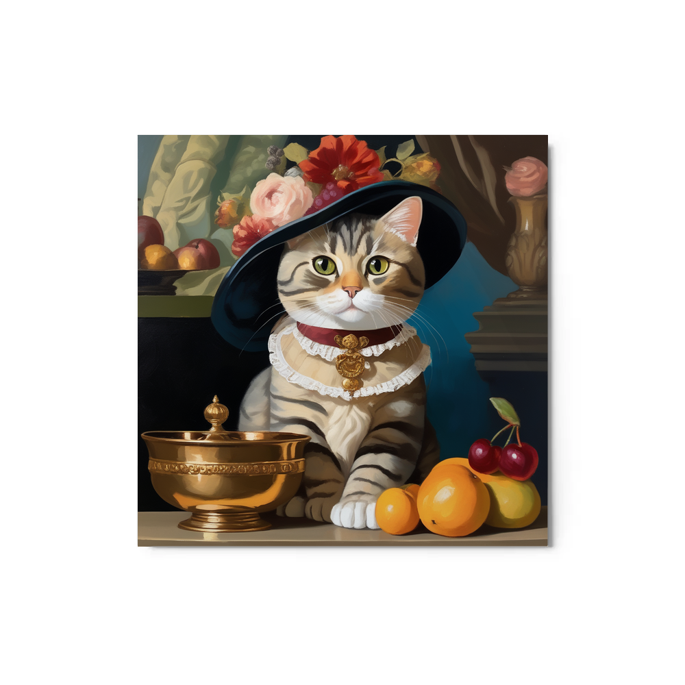 PugMug Custom Tabby British Shorthair Cat Metal Print