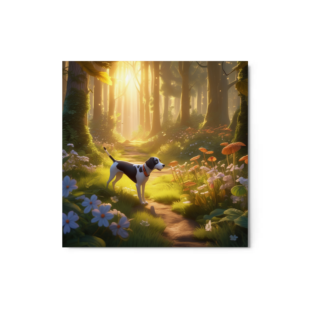 PugMug Custom Pointer Dog Metal Print