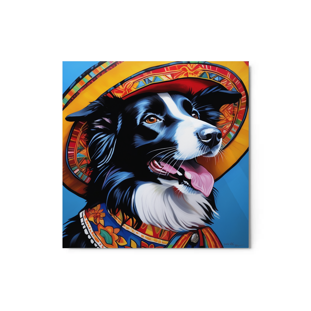 PugMug Custom Border Collie Metal Print
