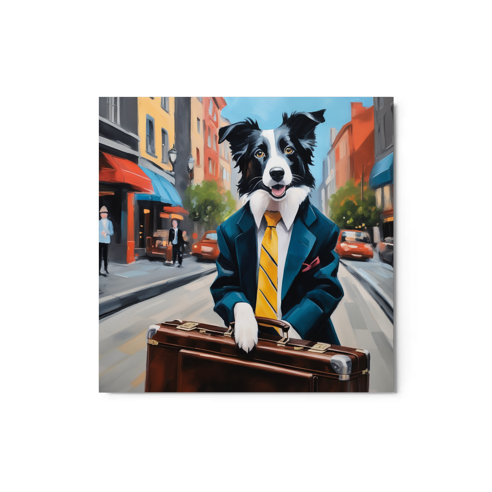 PugMug Custom Border Collie Metal Print